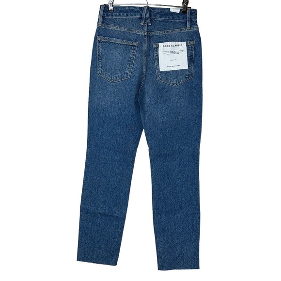 Good American Good Classic Jeans High Rise Skinnyish Fit Women’s 4/27 Blue NWT - Picture 3 of 12